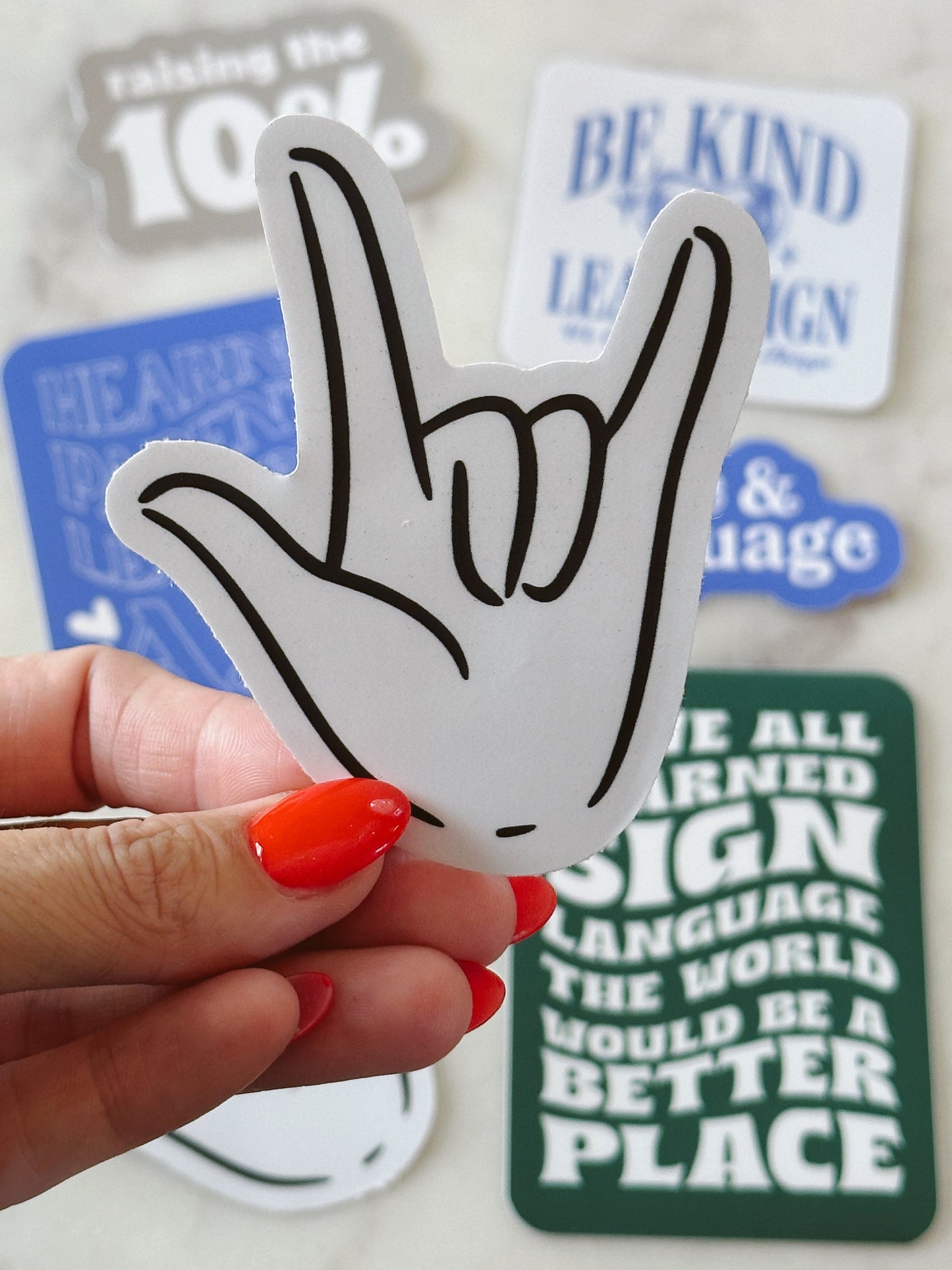 Be Kind, Learn Sign Sticker Pack