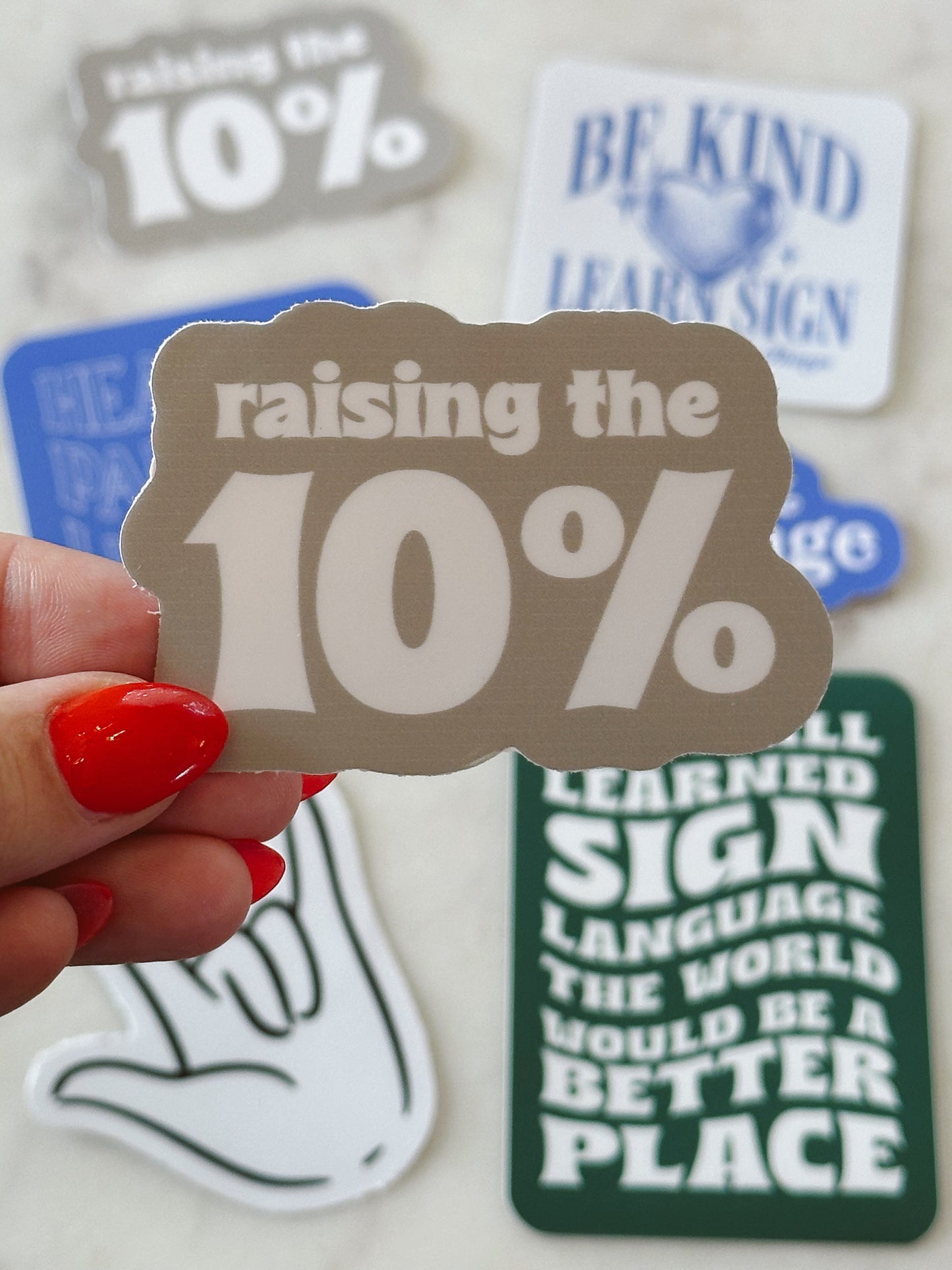 Be Kind, Learn Sign Sticker Pack