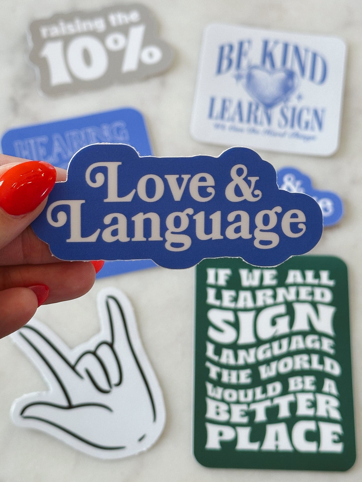 Be Kind, Learn Sign Sticker Pack