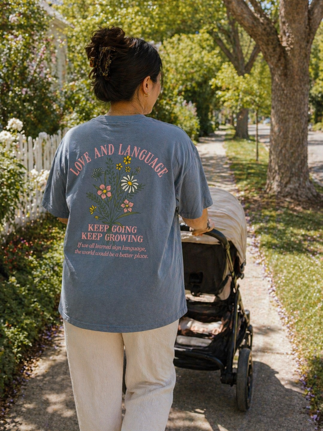 Love and Language Keep Growing Keep Going Tee