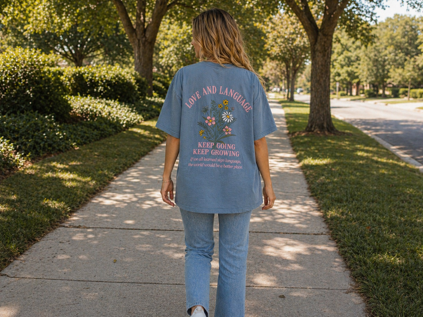 Love and Language Keep Growing Keep Going Tee