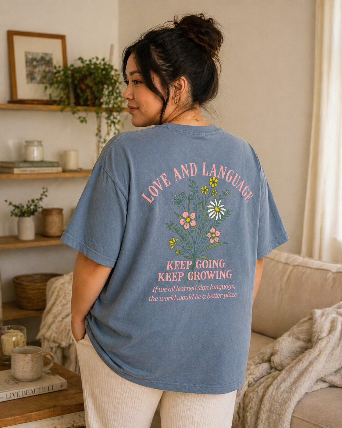 Love and Language Keep Growing Keep Going Tee