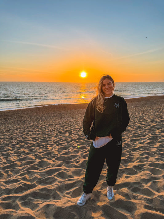 The World Would Be a Better Place Forest Green Sweat Pants