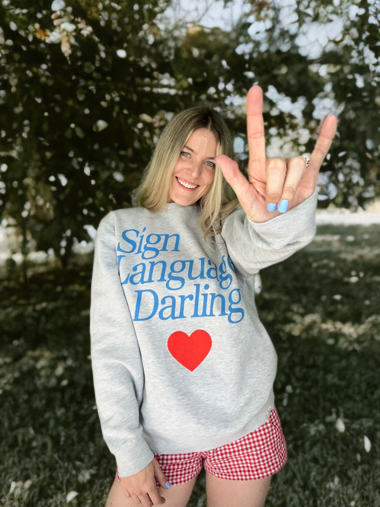 Sign Language Darling Crewneck