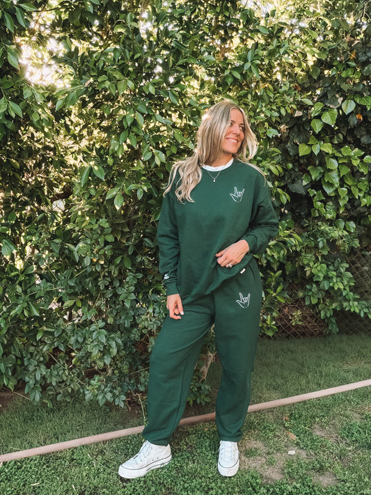 The World Would Be a Better Place Forest Green Crewneck